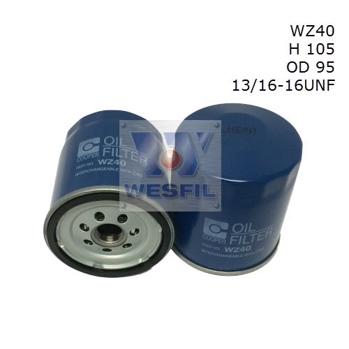 Wesfil Oil Filter - WZ40 (Z40)