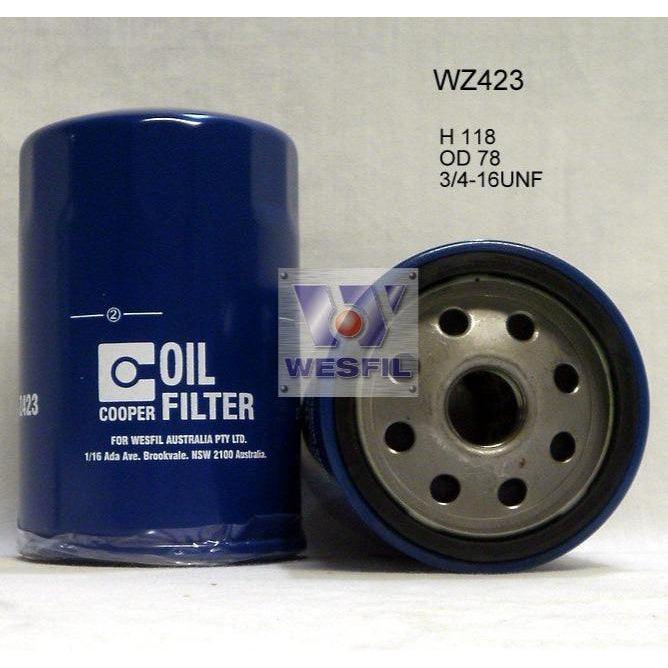 Wesfil Oil Filter - WZ423 (Z423)