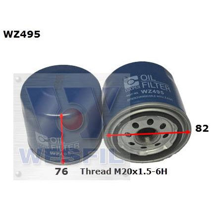 Wesfil Oil Filter - WZ495 (Z495)