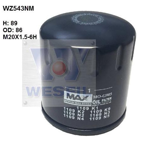 Wesfil Oil Filter - WZ543NM (Z543)