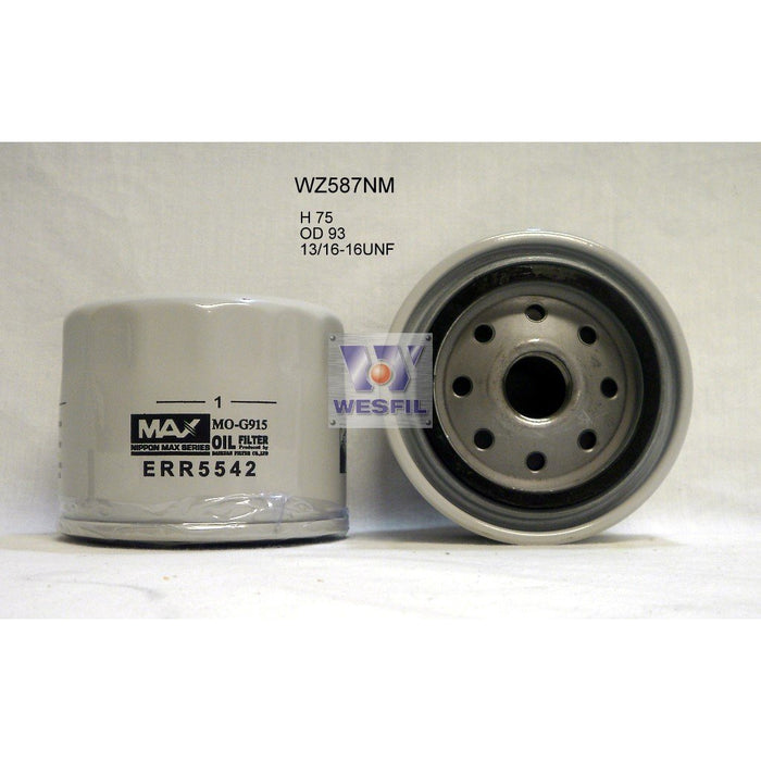 Wesfil Oil Filter - WZ587NM (Z587)