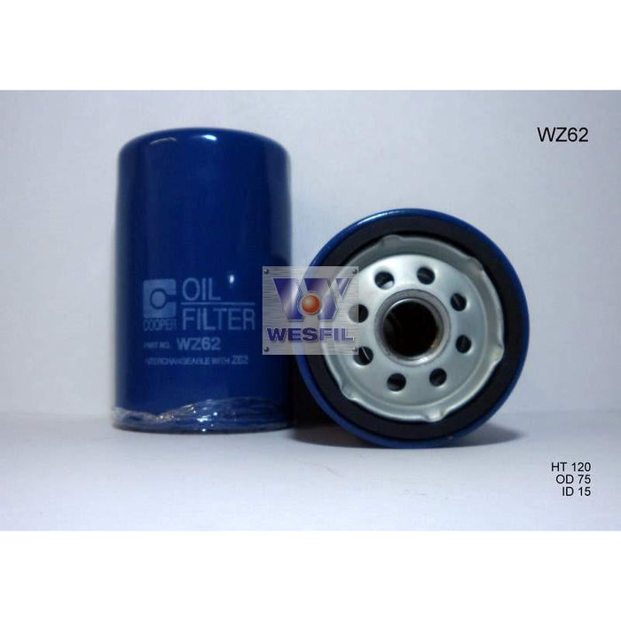 Wesfil Oil Filter - WZ62 (Z62)
