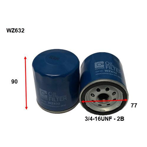 Wesfil Oil Filter - WZ632 (Z632)