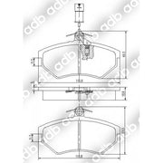 ADB Performance Brake Pad Set - DB1327 - A1 Autoparts Niddrie
 - 2