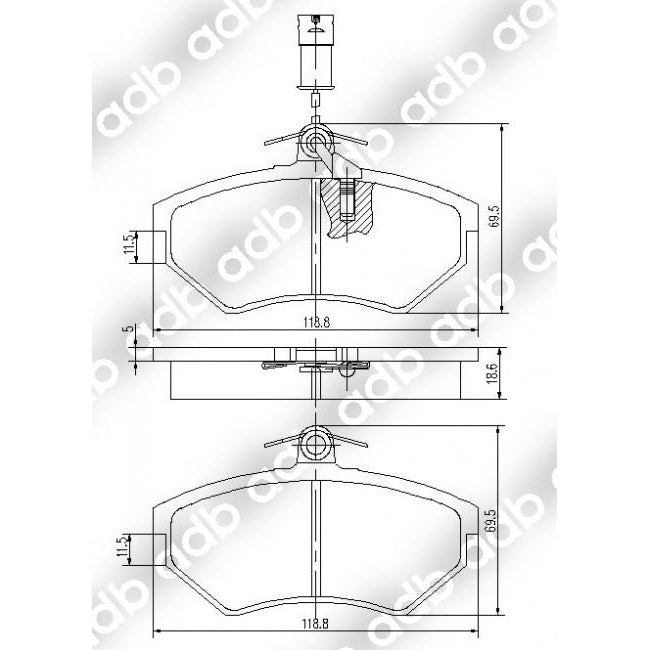 ADB Performance Brake Pad Set - DB1327 - A1 Autoparts Niddrie
 - 2