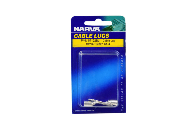 Narva Cable Lug 10mm2 10mm Stud (Pack of 2) - 57122BL