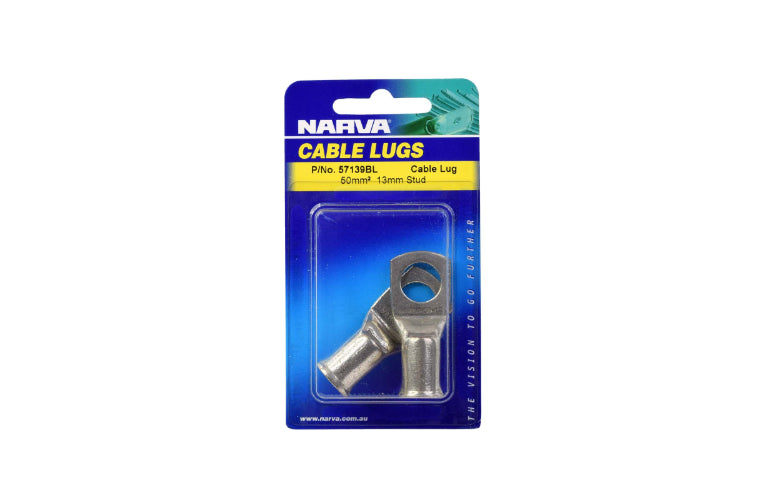 Narva Cable Lug 50mm2 13mm Stud (Pack of 2) - 57139BL