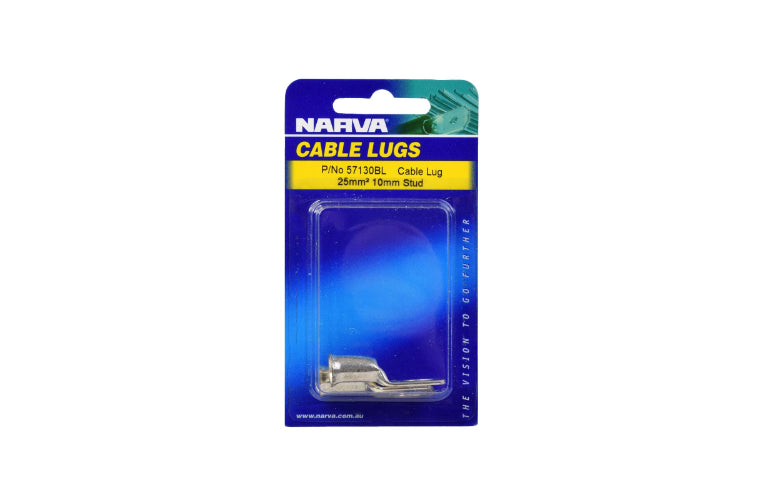 Narva Cable Lug 25mm2 10mm Stud (Pack of 2) - 57130BL