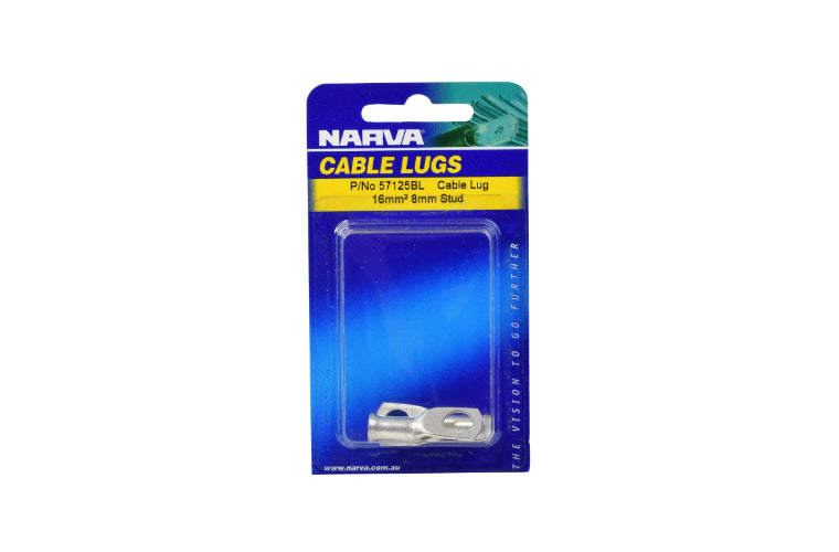 Narva Cable Lug 16mm2 8mm Stud (Pack of 2) - 57125BL