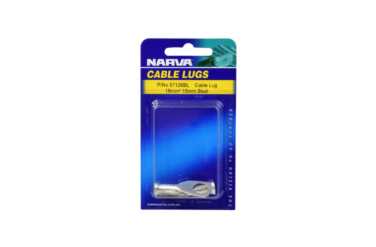 Narva Cable Lug 16mm2 10mm Stud (Pack of 2) - 57126BL