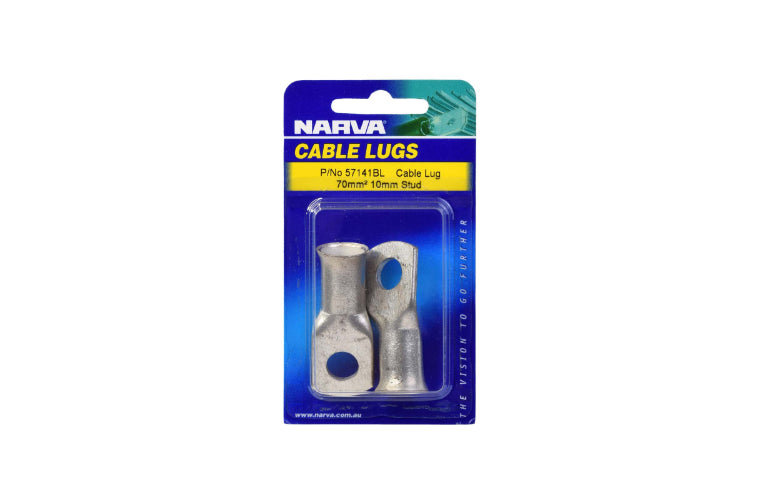 Narva Cable Lug 70mm2 10mm Stud (Pack of 2) - 57141BL