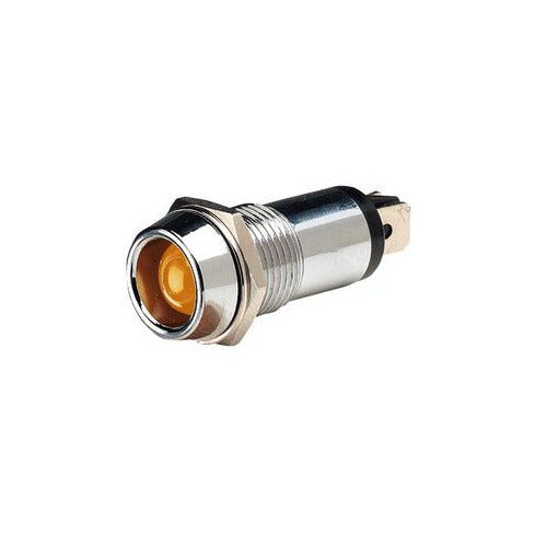 Narva 24 Volt Chrome Pilot Lamp with Amber LED - 62095BL