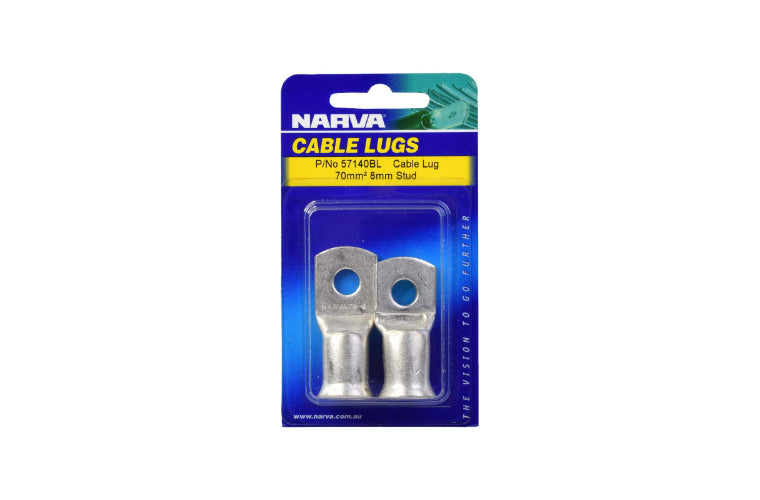 Narva Cable Lug 70mm2 8mm Stud (Pack of 2) - 57140BL
