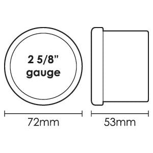 SAAS - 2 5/8 inch Oil Pressure Gauge - Black face SG-OP258B-SGOP258B-SAAS-A1 Autoparts Niddrie