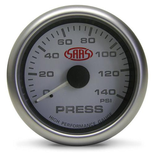 SAAS - 2 5/8 inch Oil Pressure Gauge - White face SG-OP258W-SGOP258W-SAAS-A1 Autoparts Niddrie