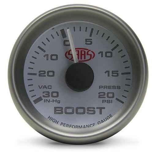 SAAS - 52mm Turbo Boost Gauge - White face SG-TB52W-SGTB52W-SAAS-A1 Autoparts Niddrie