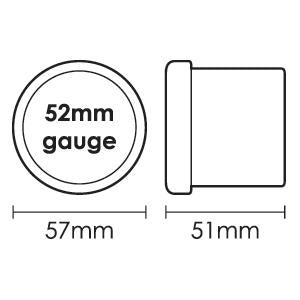SAAS - 52mm Water Temp Gauge - White face SG-WT52W-SGWT52W-SAAS-A1 Autoparts Niddrie