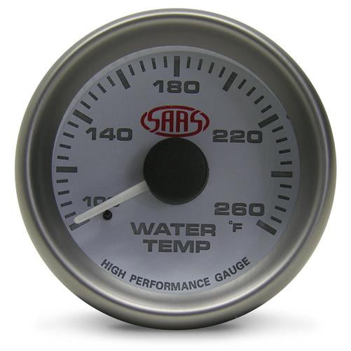 SAAS - 52mm Water Temp Gauge - White face SG-WT52W-SGWT52W-SAAS-A1 Autoparts Niddrie