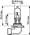 Jahn 12V HIR2 9012 55W Halogen Globe - HIR2