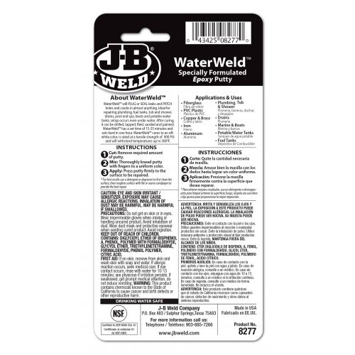 J-B Weld WaterWeld Epoxy Putty - 8277
