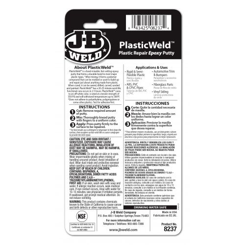 J-B Weld PlasticWeld Epoxy Putty - 8237