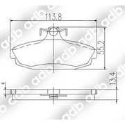 ADB Performance Brake Pad Set - ADB1098 - A1 Autoparts Niddrie
 - 2