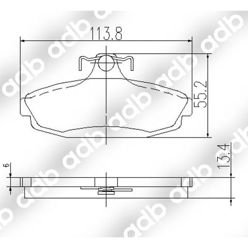 ADB Performance Brake Pad Set - ADB1098 - A1 Autoparts Niddrie
 - 2