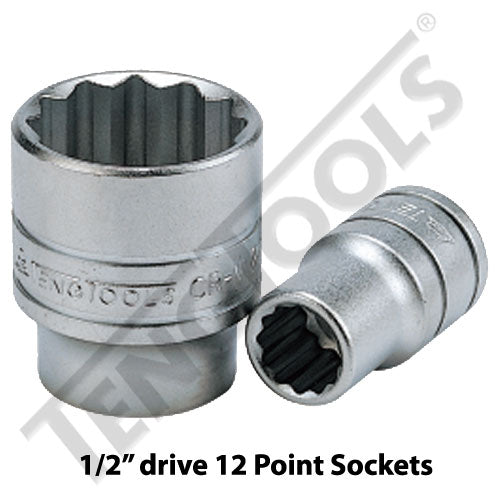 Teng Tools 1/2" Drive Metric 12 Point Standard Socket-M120509-Teng Tools-A1 Autoparts Niddrie