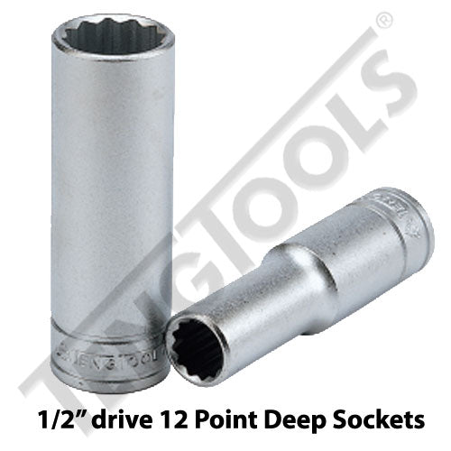 Teng Tools 1/2" Drive Metric 12 Point Deep Socket-Teng Tools-A1 Autoparts Niddrie