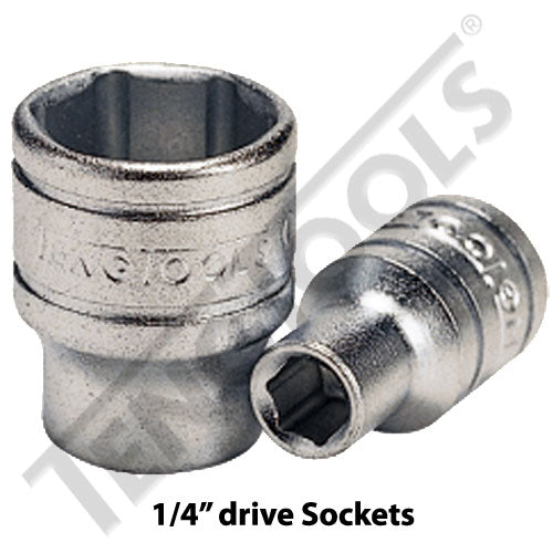 Teng Tools 1/4" Drive Imperial SAE 6 Point Standard Socket-Teng Tools-A1 Autoparts Niddrie