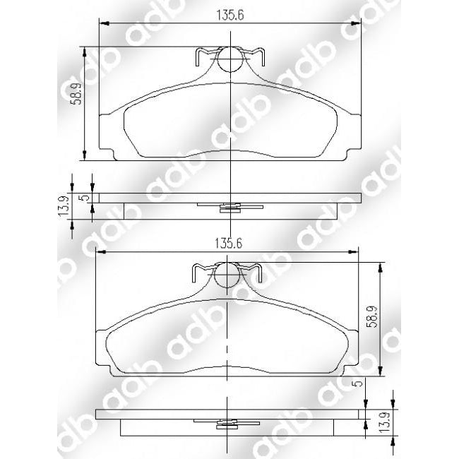 ADB Performance Brake Pad Set - ADB1076 - A1 Autoparts Niddrie
 - 2