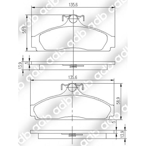 ADB Performance Brake Pad Set - ADB1076 - A1 Autoparts Niddrie
 - 2