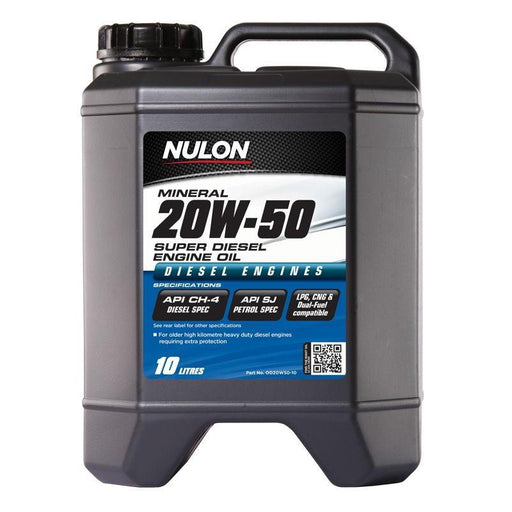 Nulon Mineral 20W50 Super Diesel Engine Oil - 10Ltr - A1 Autoparts Niddrie
