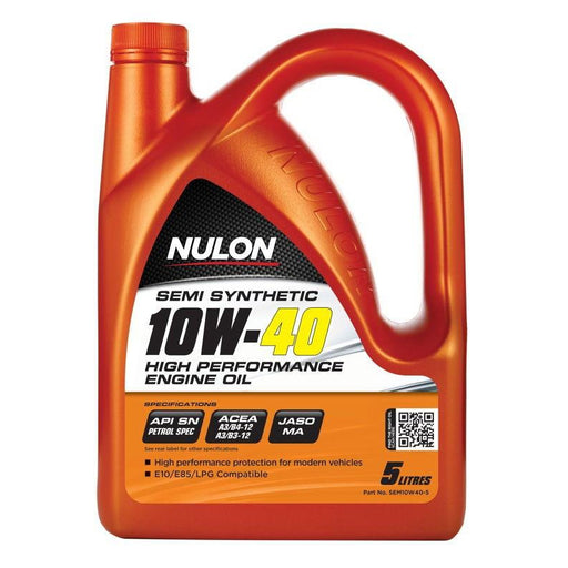Nulon Semi Synthetic 10W40 High Performance Engine Oil - 5Ltr - A1 Autoparts Niddrie
