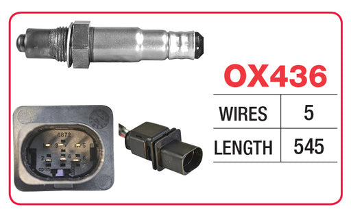 Goss Oxygen Sensor - 5 Wire - Alfa Romeo, Ford, Holden, Hyundai, Land Rover, Opel - OX436