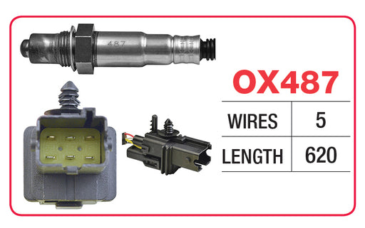 Goss Oxygen Sensor - 5 Wire - Alfa Romeo, Ferrari, Ford, Nissan, Volvo - OX487