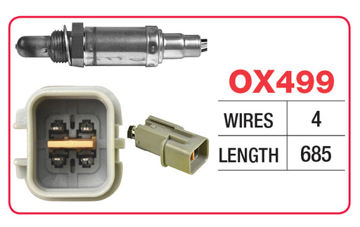 Goss Oxygen Sensor - 4 Wire - Hyundai, Kia - OX499