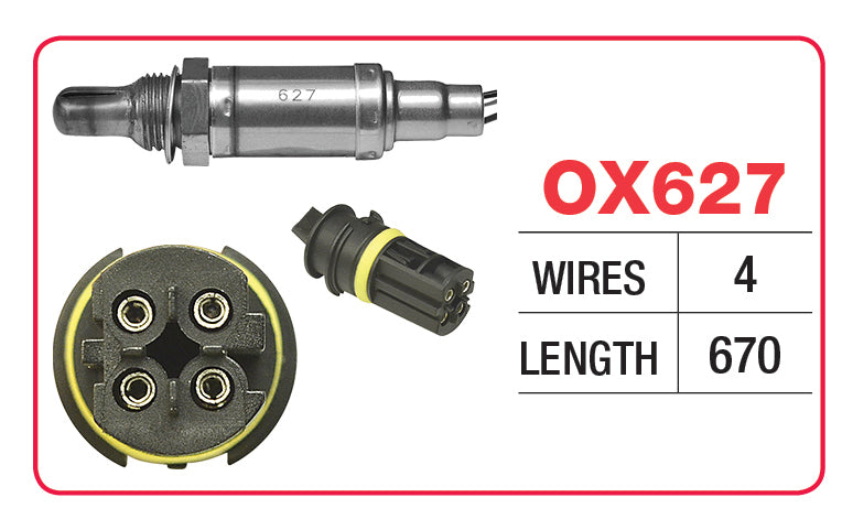 Goss Oxygen Sensor - 4 Wire - BMW, Mercedes Benz - OX627