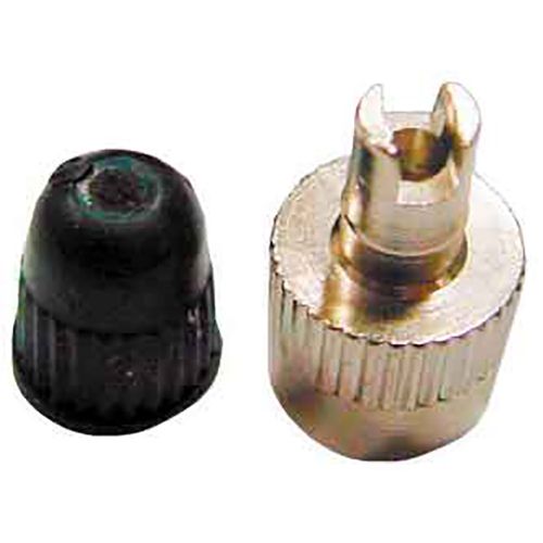 Brass Tyre Valve Caps with Valve Tool (Pack of 4)