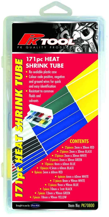 171 Piece Heat Shrink Tube Assortment - PK70800