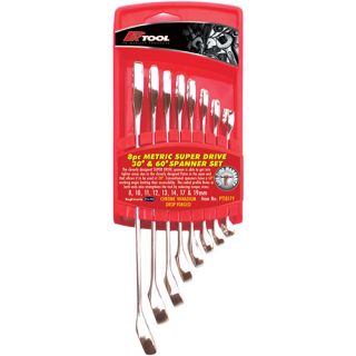 Spanner Set - 8 Piece Super Drive 8, 10, 11, 12, 13, 14, 17 & 19mm - PT10179