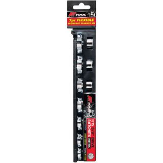 Spanner Set - 7 Piece Flexible Crowfoot Metric - PT10182