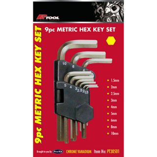 9 Piece Metric Hex Key Set - PT30501