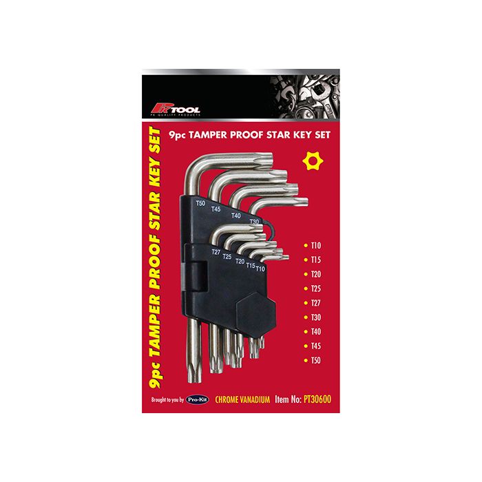 9 Piece Tamper Proof Star Key Set - PT30600