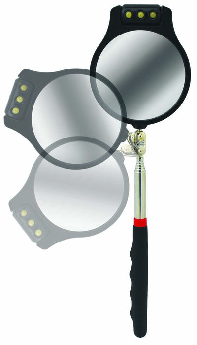 Telescopic Inspection Mirror with 3 LED Lights - PT41401