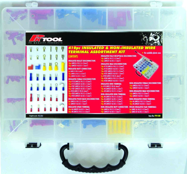 410 Piece Wire Terminal Assortment - PT91500