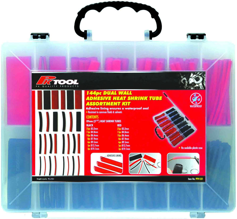 144 Piece Heat Shrink Tube Assortment - PT91521