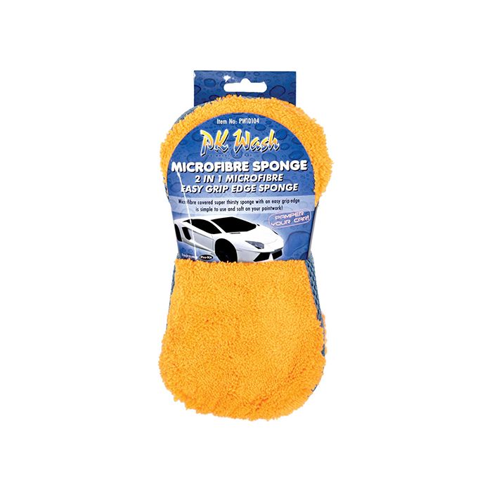 2 in 1 Microfibre Easy Grip Edge Sponge - PW10104 - A1 Autoparts Niddrie