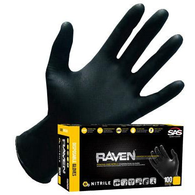 Raven Nitrile Disposable Gloves - Extra Large (Pack Of 100)