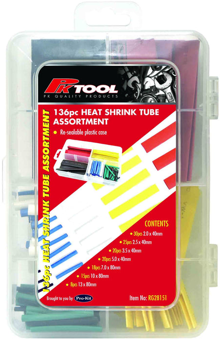 136 Piece Heat Shrink Tube Assortment - RG28151